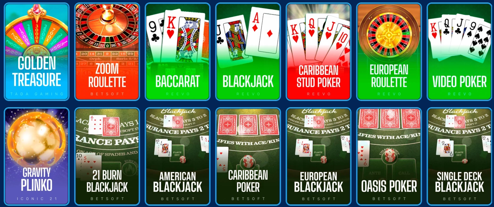Table Games — Spinfin Casino