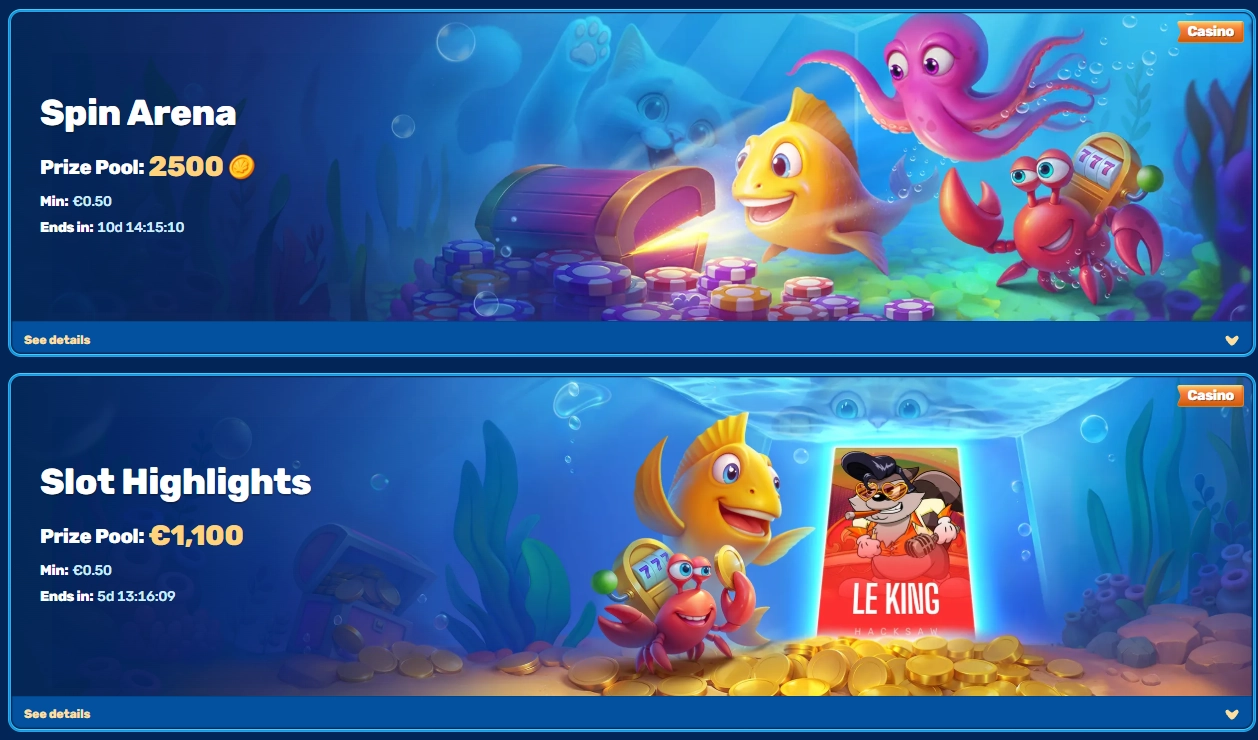 Tournaments — Spinfin Casino